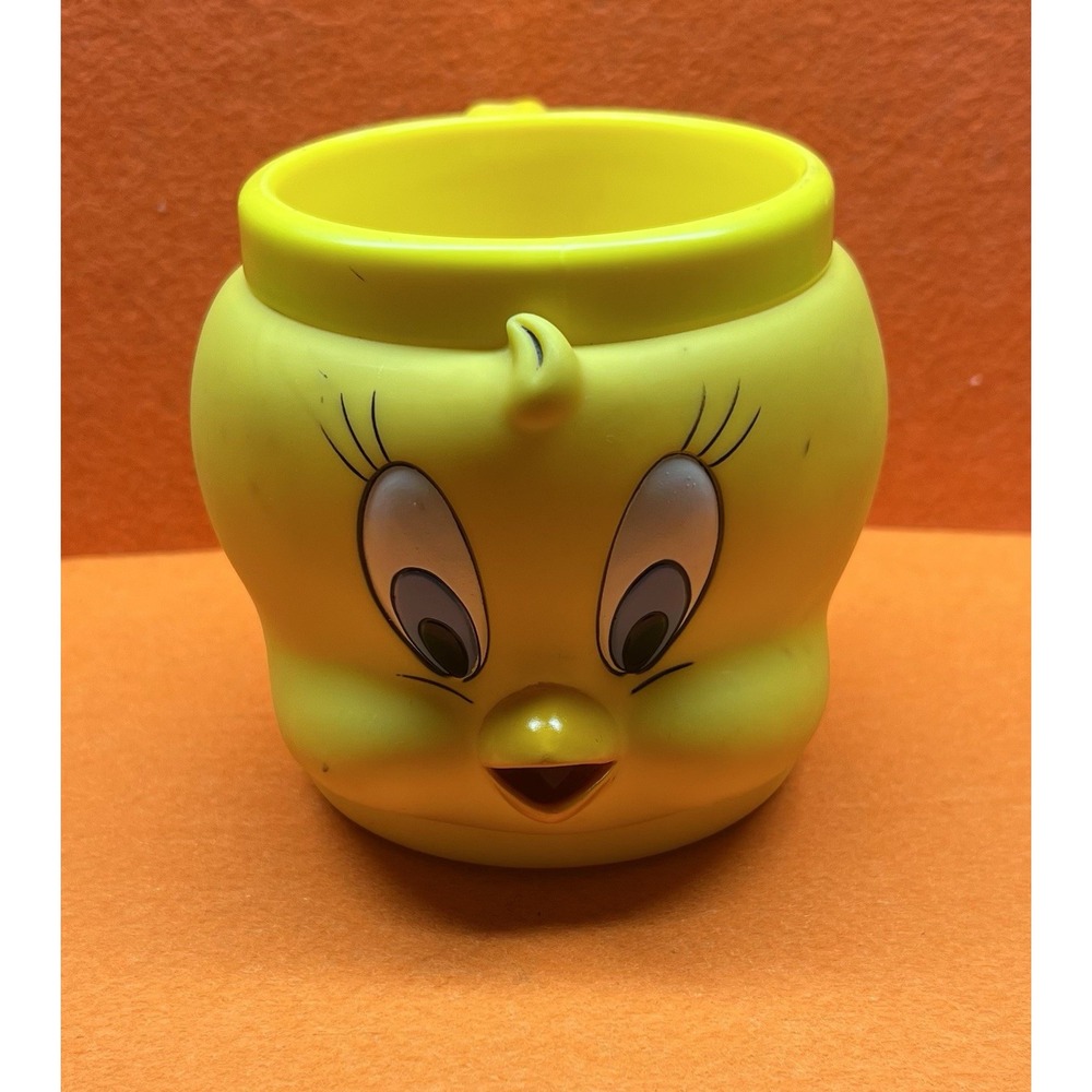 Vintage Tweety Bird Mug Plastic Coffee Cup Warner Bros‎ Looney Tunes 1992